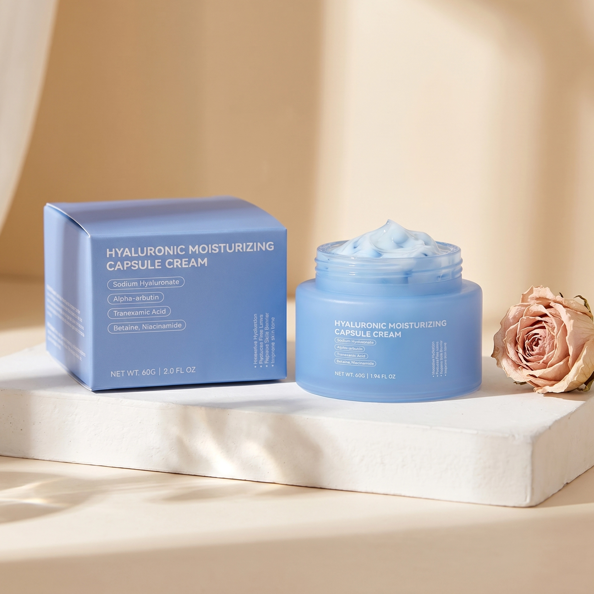 Panthenol Collagen Jelly Face Cream Korean Face Moisturizer Firming Anti-Aging Capsule Cream - 11